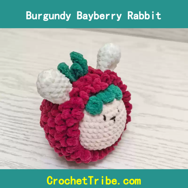 Handmade Burgundy Bayberry Rabbit – 100% Artisan Craftsmanship & Unique Charm