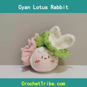 Handmade Cyan Lotus Rabbit – Exquisite 100% Artisan Craftsmanship
