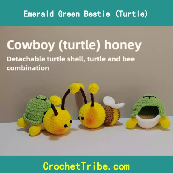 Handmade Emerald Green Turtle Bestie – 100% Unique & Artisan-Crafted
