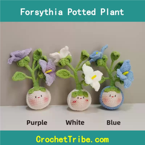 Vibrant Forsythia Potted Plant – 100% Handmade Elegance for Your Home or Garden