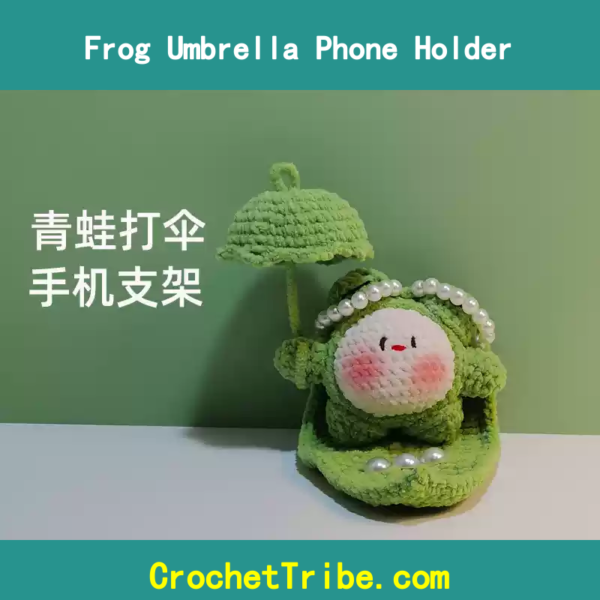 Handmade Frog Umbrella Phone Holder – Unique, Functional, and Adorably Quirky!