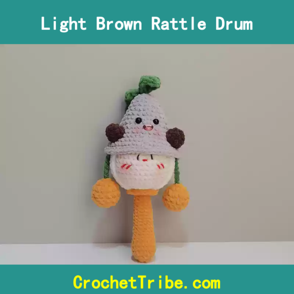 Handcrafted Light Brown Rattle Drum – 100% Handmade Percussion Masterpiece