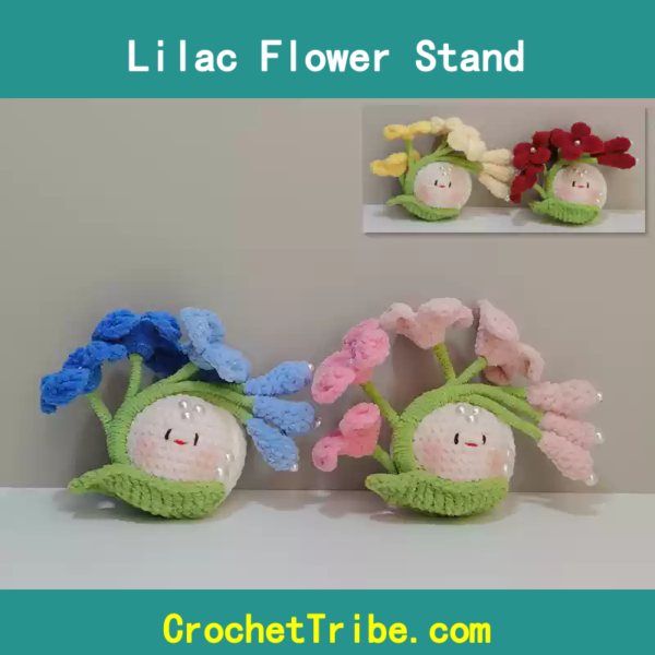 Handcrafted Lilac Flower Stand – 100% Handmade Elegance for Your Space