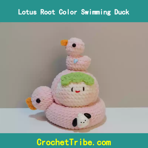 Handmade Lotus Root Color Swimming Duck – Unique Artisan Craft for Water Play & Decor