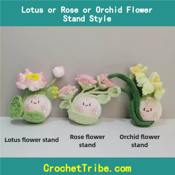 Elegant Handmade Lotus, Rose, & Orchid Flower Stands – 100% Artisan Craftsmanship