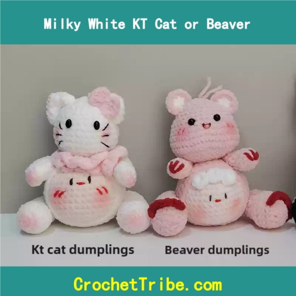 Handmade Milky White  Cat or Beaver – 100% Artisan Craftsmanship