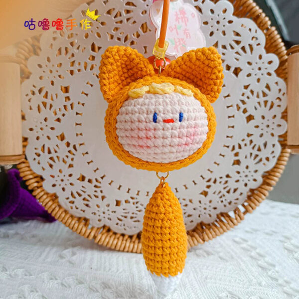 Handmade Crochet Bunny Keychain with Flower Charm, Cute Plush Bag Accessory Gift - Image 14