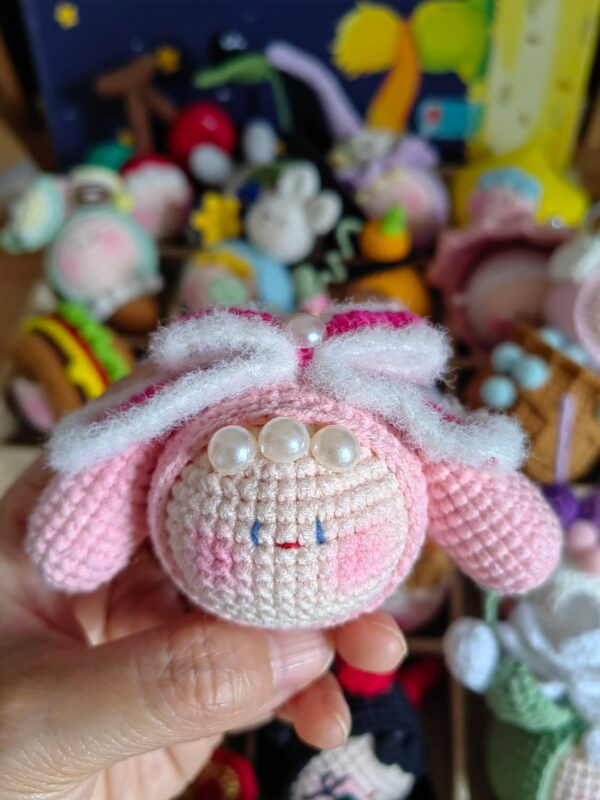 Handmade Crochet Dango Keychain: Cute Knitted Plushie Gift - Image 52