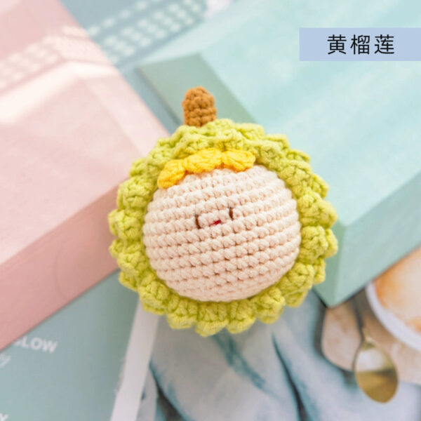 Handmade Crochet Dango Keychain Milk Cotton Yarn DIY Amigurumi Doll Gift - Image 14