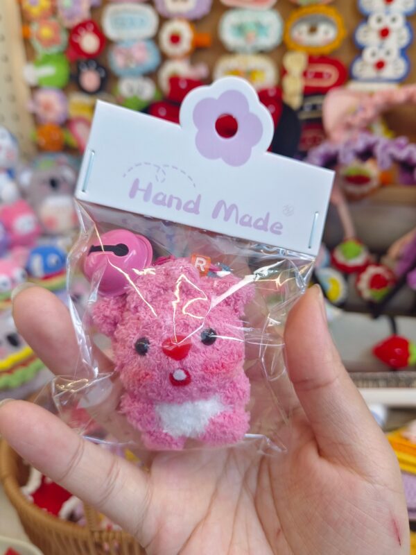 Handcrafted Ruby Dango Keychain – Adorable Crochet Decor with Unique Disguise Designs