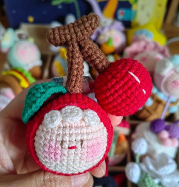 Handmade Crochet Dango Keychain: Cute Knitted Plushie Gift - Image 22