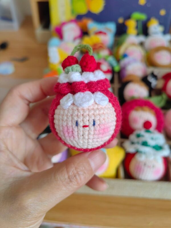 Handmade Crochet Dango Keychain: Cute Knitted Plushie Gift - Image 67