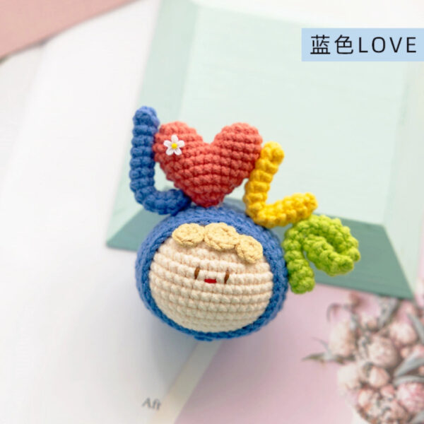 Handmade Crochet Dango Keychain Milk Cotton Yarn DIY Amigurumi Doll Gift - Image 55