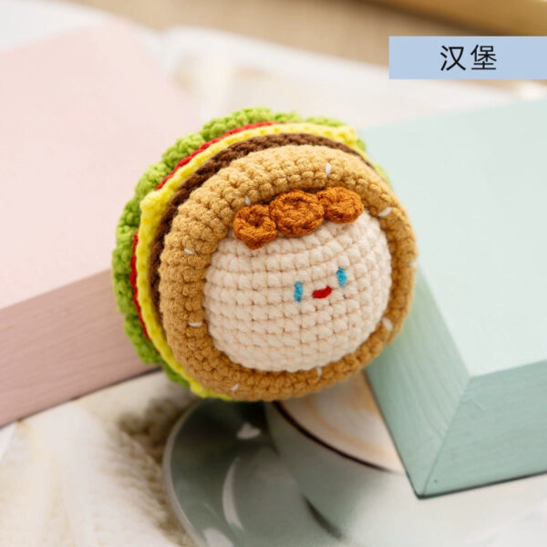 Handmade Crochet Dango Keychain Milk Cotton Yarn DIY Amigurumi Doll Gift - Image 33