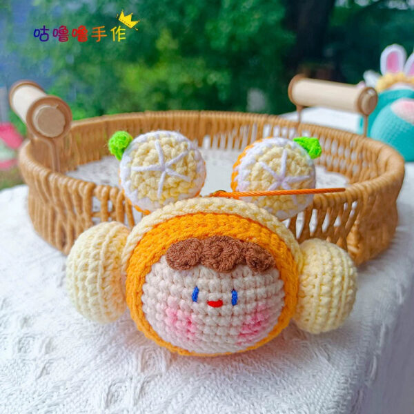 Handmade Crochet Bunny Keychain with Flower Charm, Cute Plush Bag Accessory Gift - Image 12