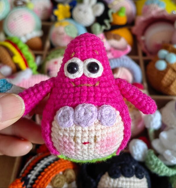 Handmade Crochet Dango Keychain: Cute Knitted Plushie Gift - Image 49