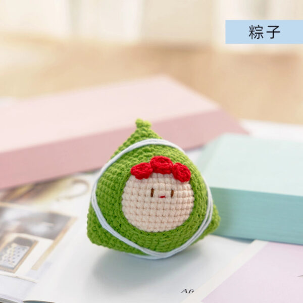 Handmade Crochet Dango Keychain Milk Cotton Yarn DIY Amigurumi Doll Gift - Image 12
