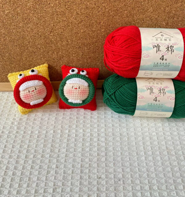 Custom Handmade Yarn Kirby Dumpling Ornaments – Adorable, Personalized Holiday Gifts for Couples & Festive Decor - Image 30