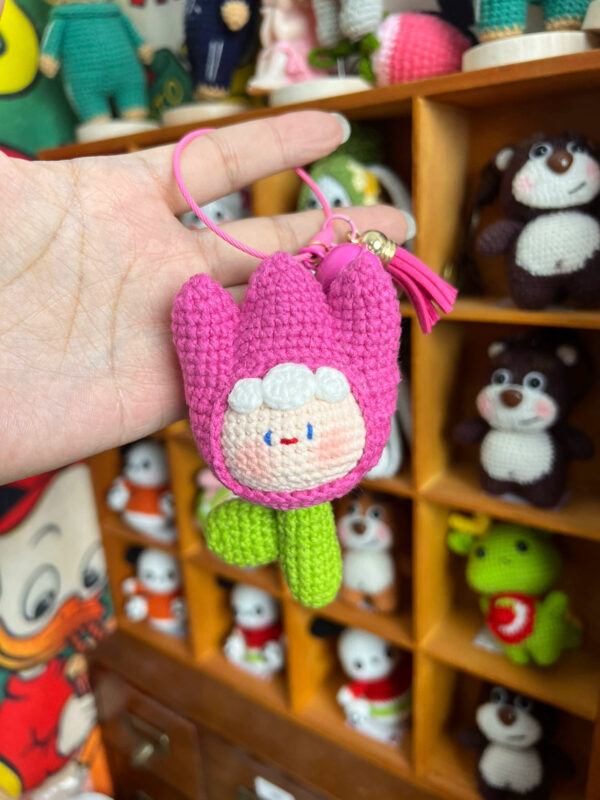 Handmade Crochet Dango Keychain – Adorable New Year Gift for Couples with Unique Designs & Whimsical Charm - Image 33