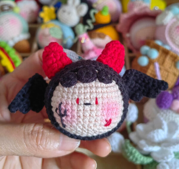 Handmade Crochet Dango Keychain: Cute Knitted Plushie Gift - Image 45