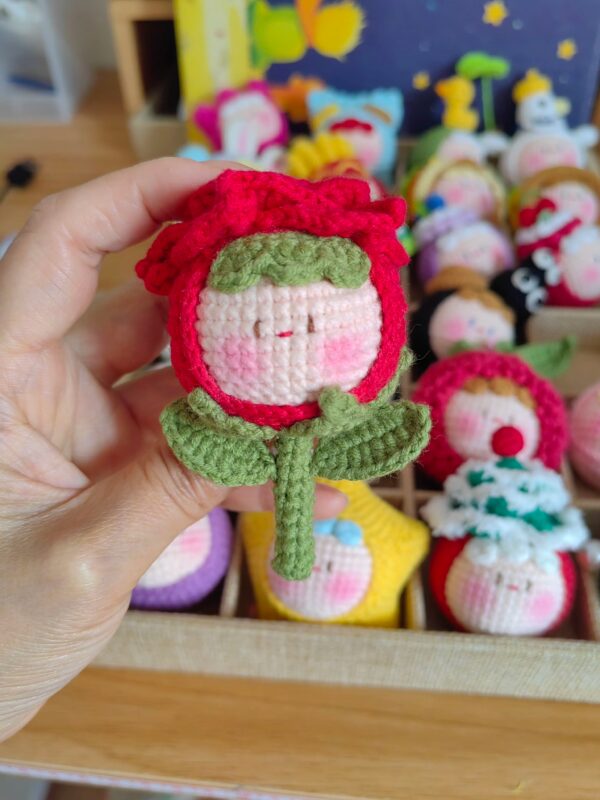 Handmade Crochet Dango Keychain: Cute Knitted Plushie Gift - Image 68