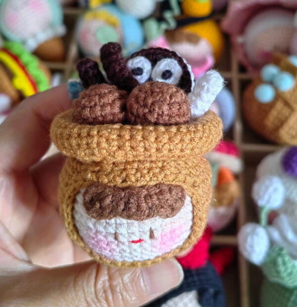 Handmade Crochet Dango Keychain: Cute Knitted Plushie Gift - Image 37