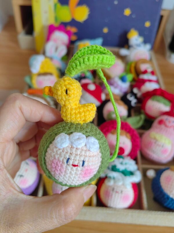 Handmade Crochet Dango Keychain: Cute Knitted Plushie Gift - Image 56