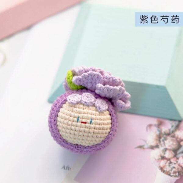 Handmade Crochet Dango Keychain Milk Cotton Yarn DIY Amigurumi Doll Gift - Image 36
