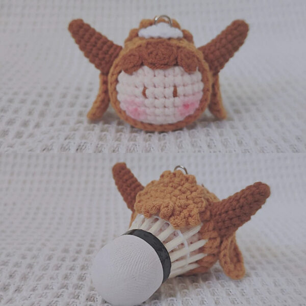 Handmade Crochet Zodiac Dumpling Keychain, Feather Shuttlecock Bag Charm Gift - Image 10