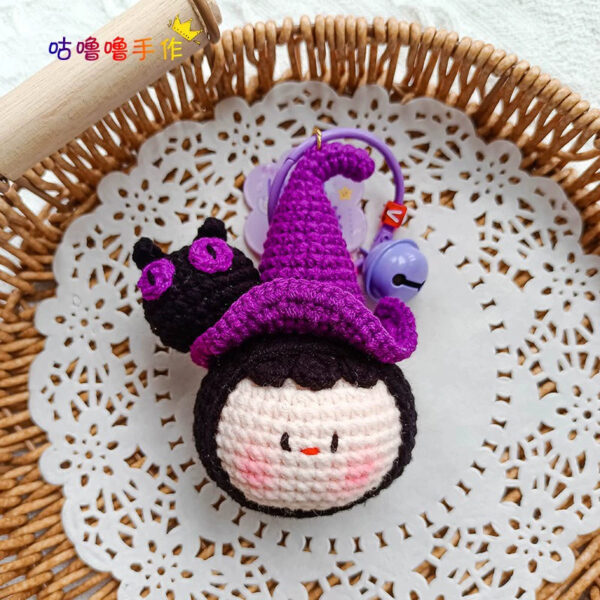 Handmade Crochet Bunny Keychain with Flower Charm, Cute Plush Bag Accessory Gift - Image 15