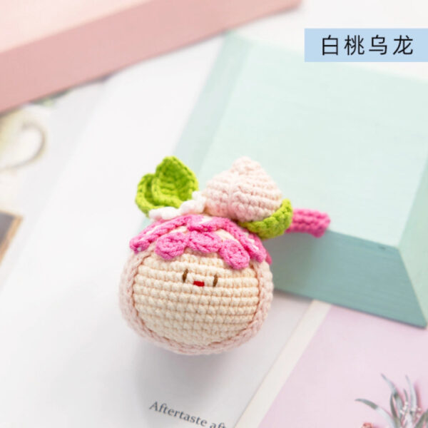 Handmade Crochet Dango Keychain Milk Cotton Yarn DIY Amigurumi Doll Gift - Image 49