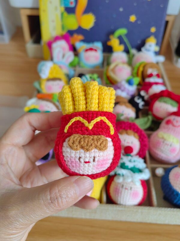 Handmade Crochet Dango Keychain: Cute Knitted Plushie Gift - Image 62