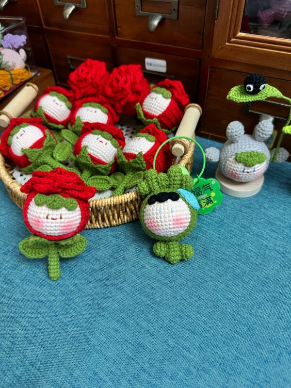 Handmade Crochet Dango Keychain – Adorable New Year Gift for Couples with Unique Designs & Whimsical Charm - Image 5