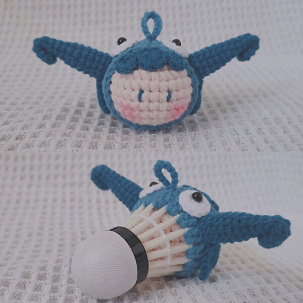 Handmade Crochet Zodiac Dumpling Keychain, Feather Shuttlecock Bag Charm Gift - Image 18