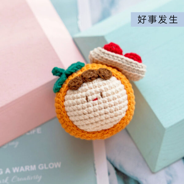 Handmade Crochet Dango Keychain Milk Cotton Yarn DIY Amigurumi Doll Gift - Image 8