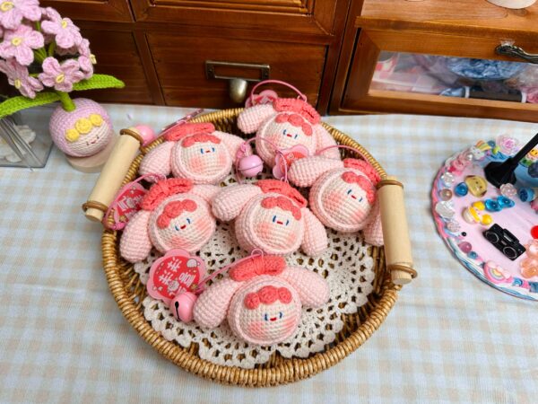 Custom Handmade Yarn Kirby Dumpling Ornaments – Adorable, Personalized Holiday Gifts for Couples & Festive Decor - Image 4
