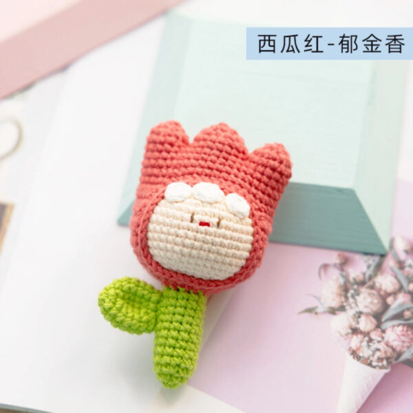 Handmade Crochet Dango Keychain Milk Cotton Yarn DIY Amigurumi Doll Gift - Image 21