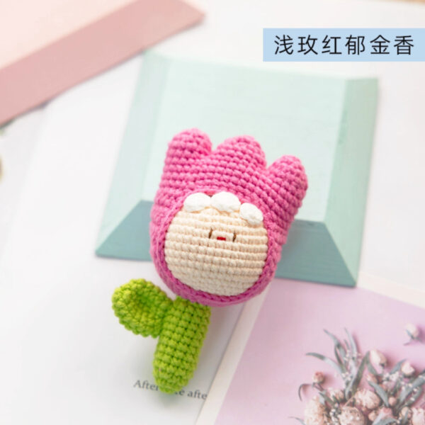 Handmade Crochet Dango Keychain Milk Cotton Yarn DIY Amigurumi Doll Gift - Image 25