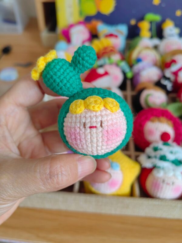 Handmade Crochet Dango Keychain: Cute Knitted Plushie Gift - Image 72