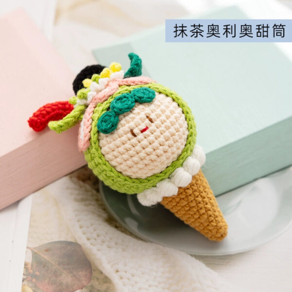 Handmade Crochet Dango Keychain Milk Cotton Yarn DIY Amigurumi Doll Gift - Image 52
