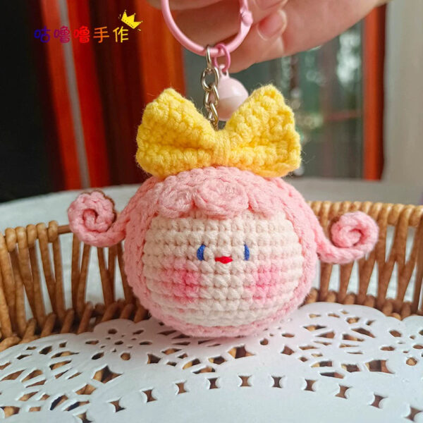 Handmade Crochet Bunny Keychain with Flower Charm, Cute Plush Bag Accessory Gift - Image 10