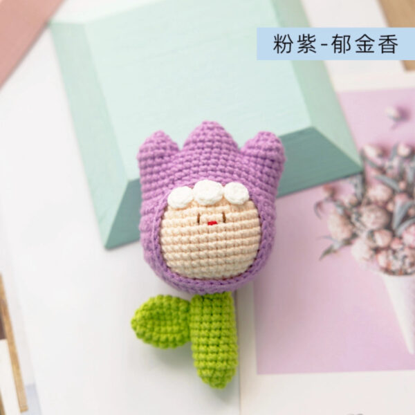 Handmade Crochet Dango Keychain Milk Cotton Yarn DIY Amigurumi Doll Gift - Image 22