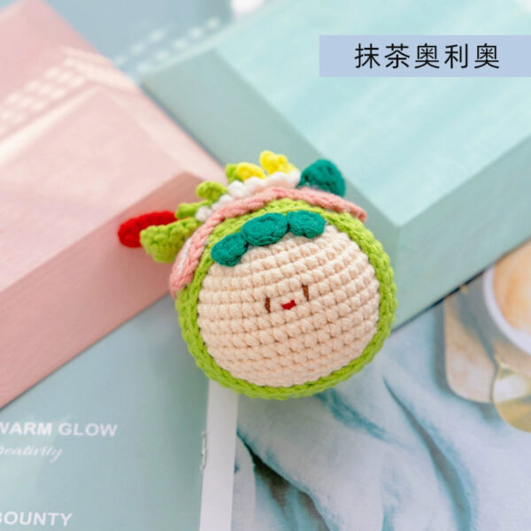 Handmade Crochet Dango Keychain Milk Cotton Yarn DIY Amigurumi Doll Gift - Image 51