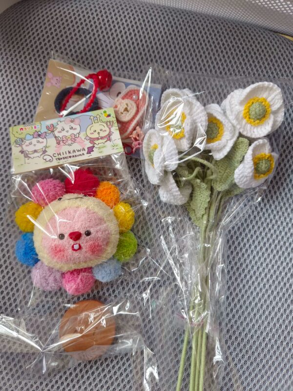 Handcrafted Ruby Dango Keychain – Adorable Crochet Decor with Playful Disguises for Unique Gifting & Collecting - Image 5