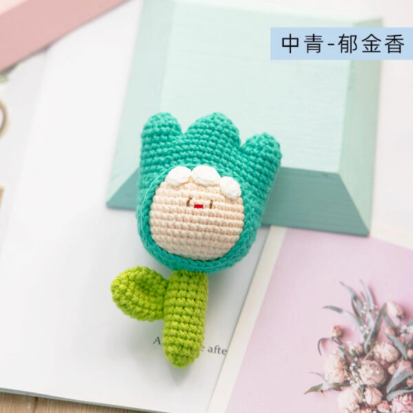 Handmade Crochet Dango Keychain Milk Cotton Yarn DIY Amigurumi Doll Gift - Image 23