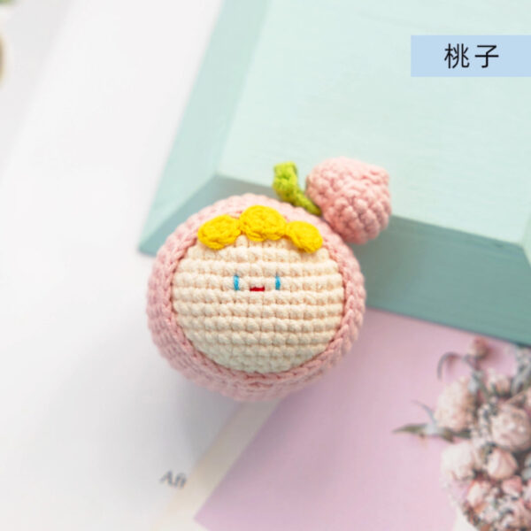 Handmade Crochet Dango Keychain Milk Cotton Yarn DIY Amigurumi Doll Gift - Image 9