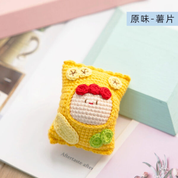 Handmade Crochet Dango Keychain Milk Cotton Yarn DIY Amigurumi Doll Gift - Image 27