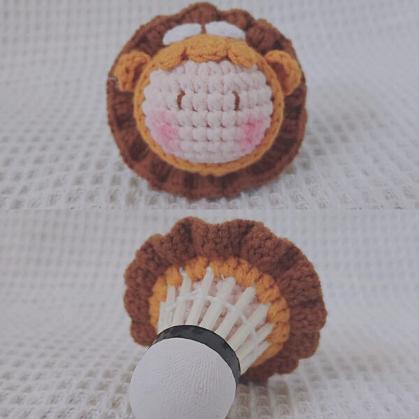 Handmade Crochet Zodiac Dumpling Keychain, Feather Shuttlecock Bag Charm Gift - Image 13