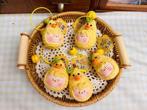 Custom Handmade Yarn Kirby Dumpling Ornaments – Adorable, Personalized Holiday Gifts for Couples & Festive Decor - Image 3