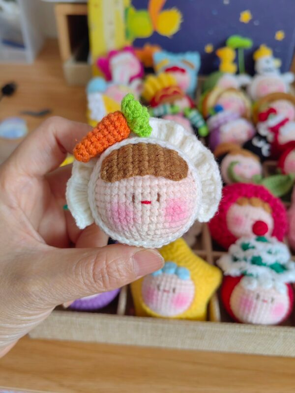 Handmade Crochet Dango Keychain: Cute Knitted Plushie Gift - Image 71